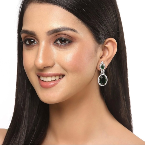 Trendy Jewels Ruby Red and Silver Earrings & Green Earrings $25 each - Picture 10 of 11